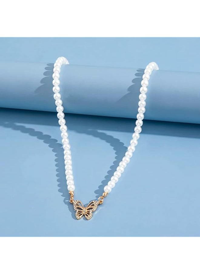 Shining Diva Fashion Stylish Pearl Chain Pendant Necklace For Women And Girls 14570Np  - Image 5