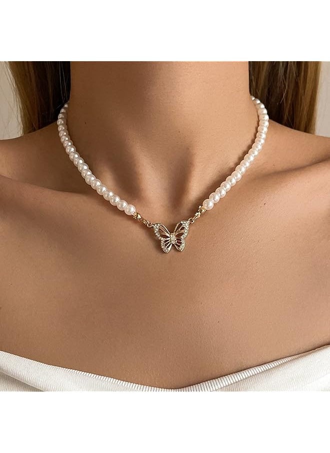 Shining Diva Fashion Stylish Pearl Chain Pendant Necklace For Women And Girls 14570Np  - Image 2
