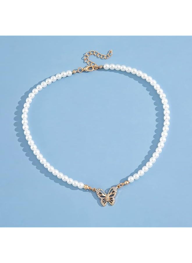 Shining Diva Fashion Stylish Pearl Chain Pendant Necklace For Women And Girls 14570Np  - Image 3