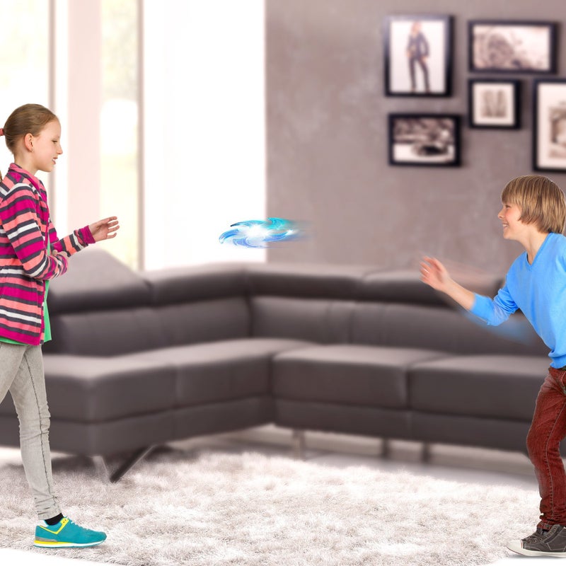 ArtCreativity Light Up Flyers Set Pack of 2 Flying Ninja Stars for Kids Light Up Flying Toys with Batteries Fun Summer Toy and Gift for Kids Red and Blue Stars - Image 5