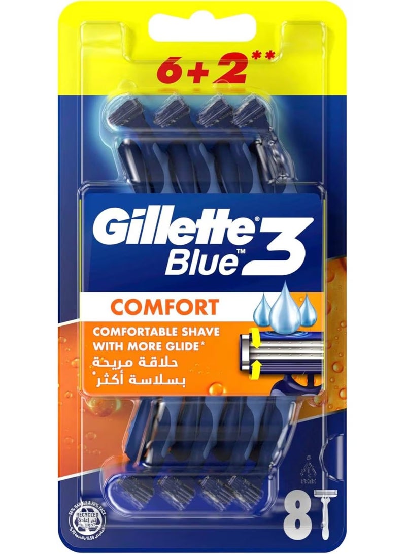 Gillette Blue3 Comfort  Razors (8 Pack) - Image 1