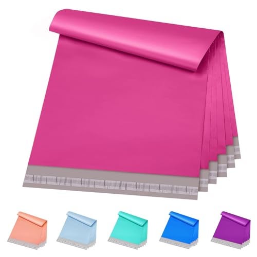 Metronic Poly Mailers 12x15.5 100 Pack Pink, Medium Size Shipping Bags for Clothing, Strong Self-Seal Mailers Poly Bags Shipping Envelopes, Thick Mailing Bags Package Bags for Small Business Shipping - Image 1