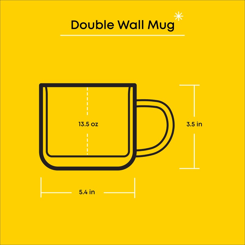 JoyJolt Hello Kitty Double Wall Insulated Coffee Mug ft Kuromi, 13.5 oz Glass Cup, Cute Drinking Glassware ideal for Latte, Iced Coffee, or Tea, Kawaii Hello Kitty Merch, Sanrio Accessories - Image 2