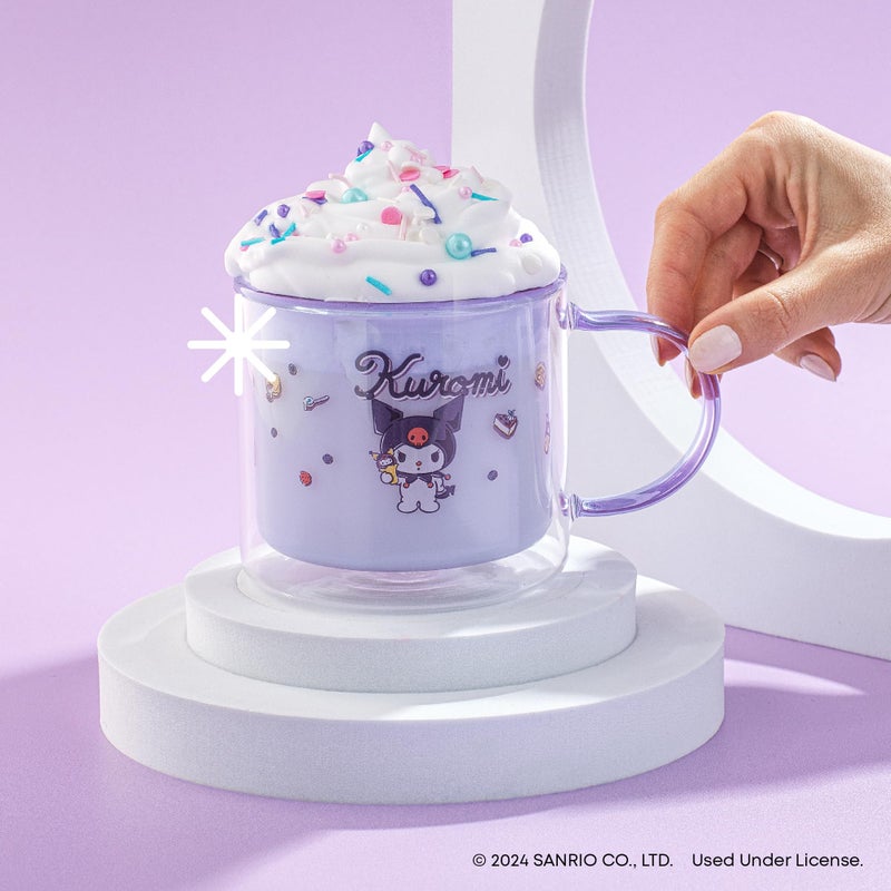 JoyJolt Hello Kitty Double Wall Insulated Coffee Mug ft Kuromi, 13.5 oz Glass Cup, Cute Drinking Glassware ideal for Latte, Iced Coffee, or Tea, Kawaii Hello Kitty Merch, Sanrio Accessories - Image 5