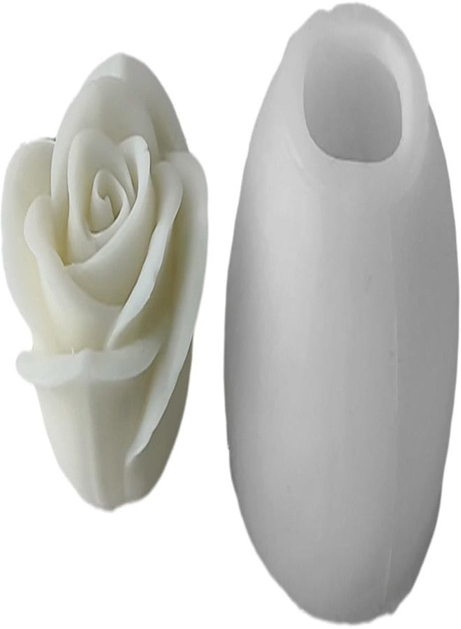 Skytail Silicone Rose Candle Mold 3D Flower Shape for Candle Making Wax Melts Aromatherapy Home Decoration Party Decor Candles Valentine's Day Rose Candle Bouquet Resin Casting Handmade Gifts - Image 1