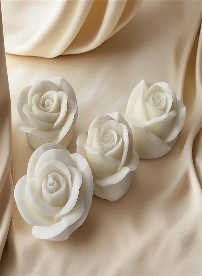 Skytail Silicone Rose Candle Mold 3D Flower Shape for Candle Making Wax Melts Aromatherapy Home Decoration Party Decor Candles Valentine's Day Rose Candle Bouquet Resin Casting Handmade Gifts - Image 4