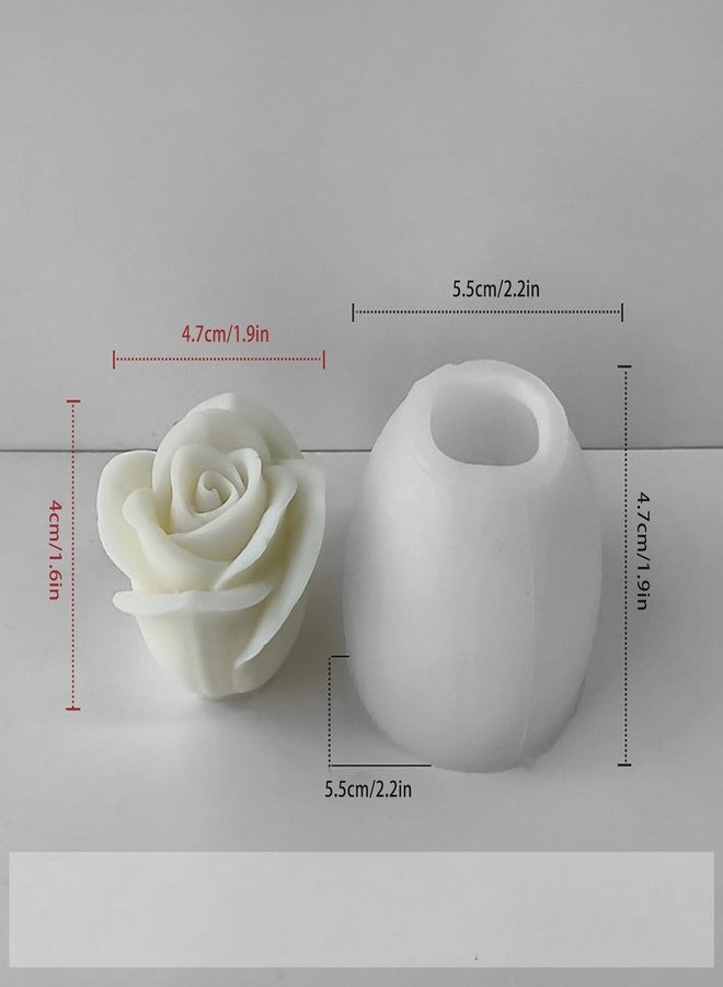 Skytail Silicone Rose Candle Mold 3D Flower Shape for Candle Making Wax Melts Aromatherapy Home Decoration Party Decor Candles Valentine's Day Rose Candle Bouquet Resin Casting Handmade Gifts - Image 2