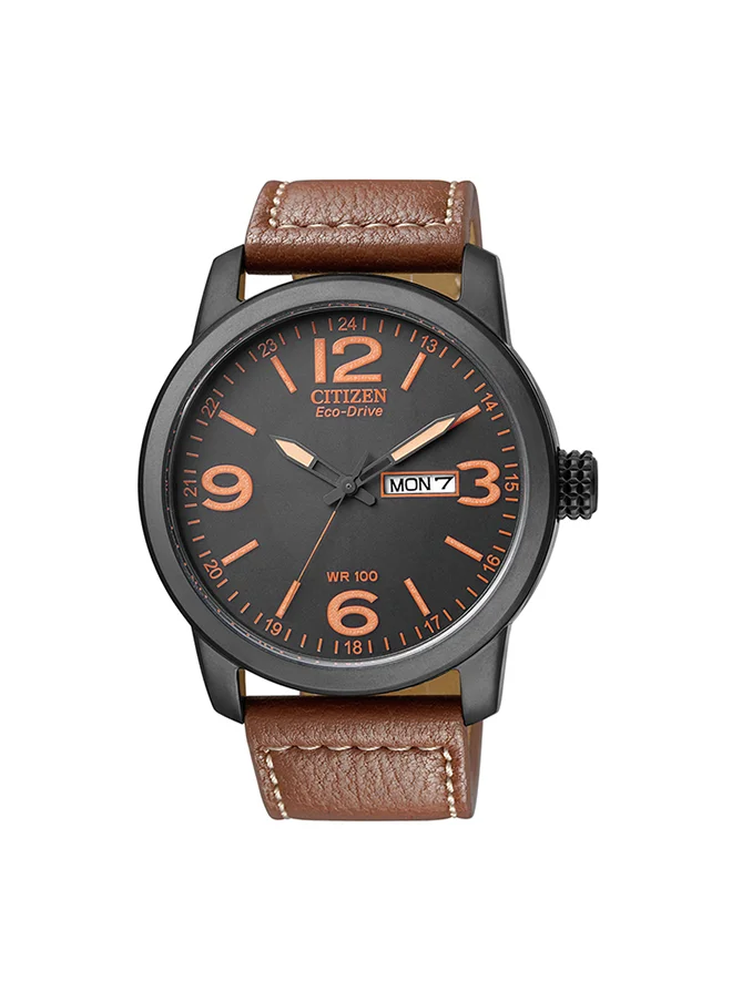 CITIZEN Men's Analog Round Shape Leather Wrist Watch BM8475-26E - 42 Mm