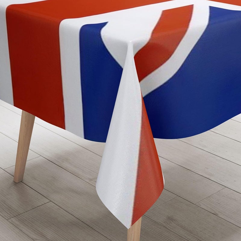klarako Union Jack Tablecloth, The Great British Union Jack Table Cover, UK Flag Tablecloth Queens Platinums Jubilee 2022 Decorations Union Jack Party Supplies (90X90cm) - Image 3