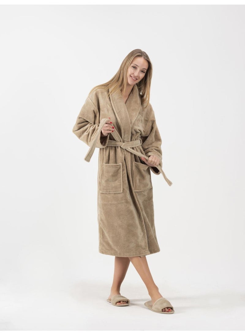 Ender Home - Bathrobe Shalyaka Model Two Pockets Belted Triga Bathrobe - Image 1