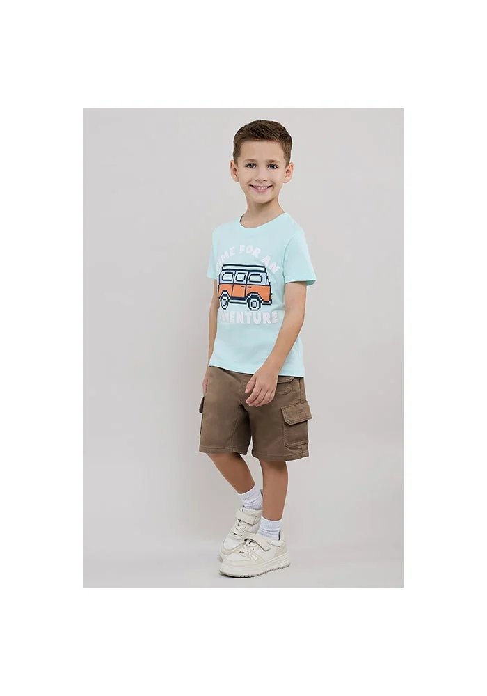 R&b Printed T-Shirt with Crew Neck and Short Sleeves