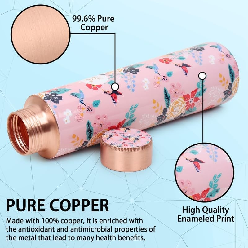 MERCAPE® MERCAPE Embrace Wellness Copper Water Bottle - Advanced Leak Proof, Joint Less Design (900ml) - Image 4
