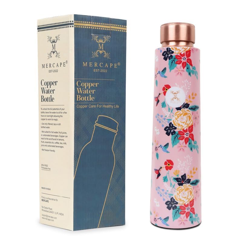 MERCAPE® MERCAPE Embrace Wellness Copper Water Bottle - Advanced Leak Proof, Joint Less Design (900ml) - Image 2