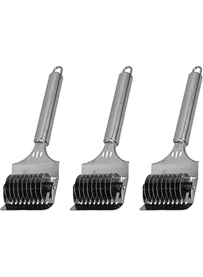Stainless Steel Pasta Maker Set Manual Noodle Cutter Roller Spaghetti Maker 3Pcs - Image 1