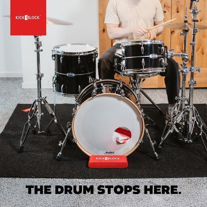 KickBlock Bass Drum Anchor – World's Best Drum Stopper for Creep and Slide Prevention – Ultra-Grip Technology – Lightweight and Portable Accessory – Brick Red - Image 5