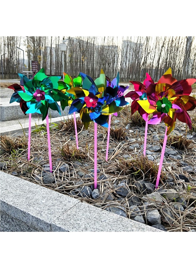 Stall Push Sweep Code Small Gifts Outdoor Kindergarten Activities Gifts Plastic Flakes Small Windmill Manufacturers Postage-Color:Fully Luminous Four-corner Cartoon Windmill With 10 Random Patterns  - Image 5