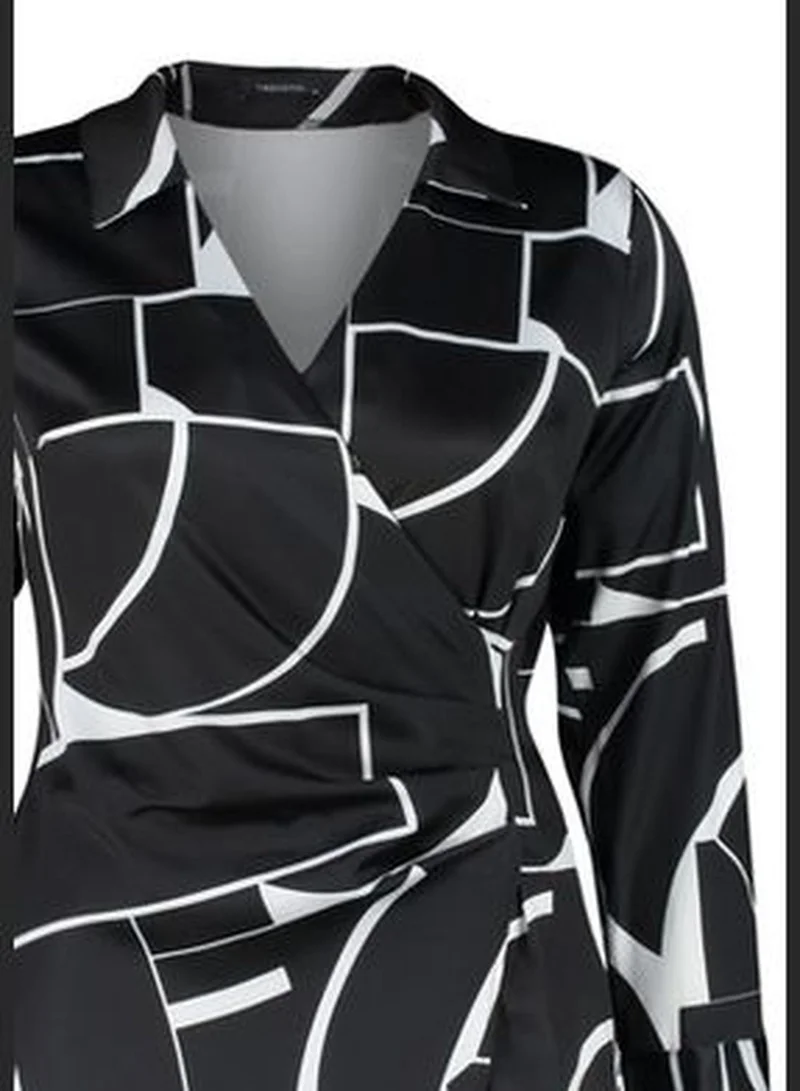 ترينديول فستان منسوج متعدد الألوان