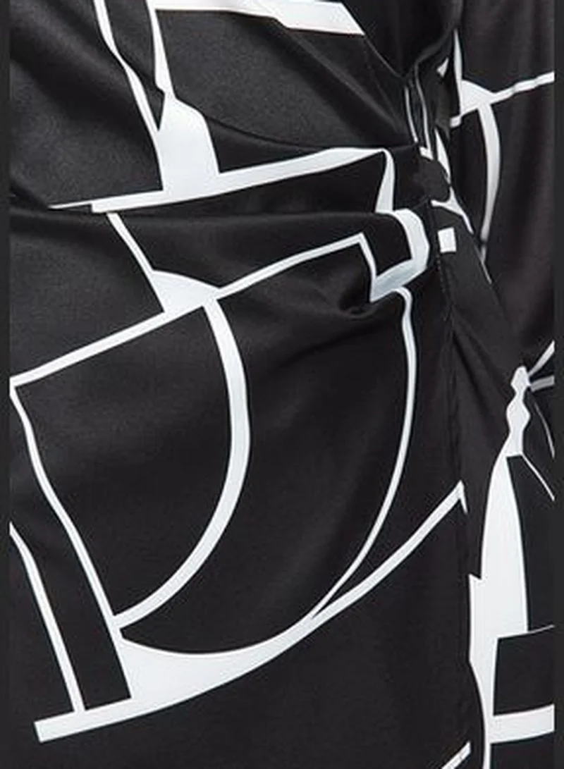 ترينديول فستان منسوج متعدد الألوان