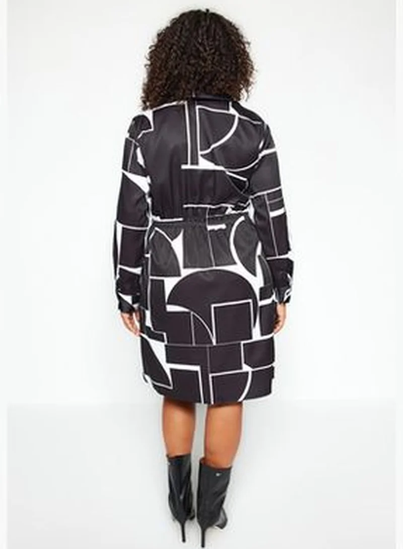 ترينديول فستان منسوج متعدد الألوان