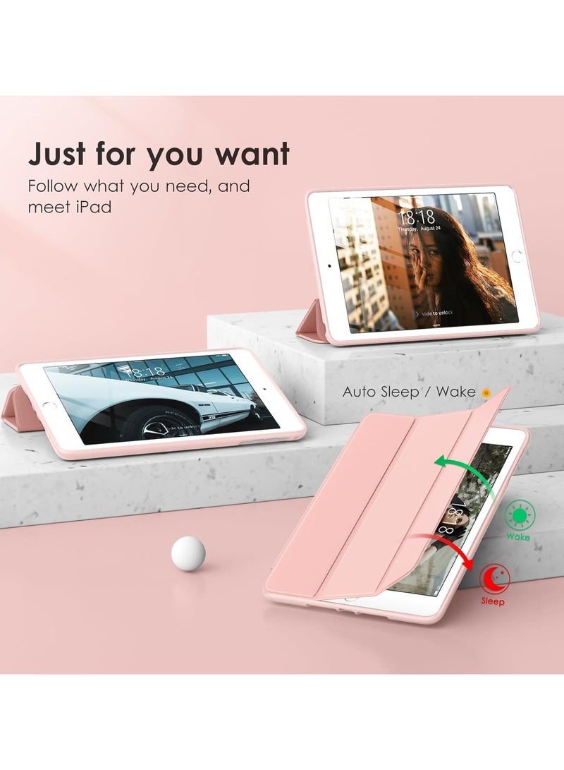 DUSALA Case for iPad Mini 5 Generation 2019/ Mini 4 3 2 1, with Pencil Holder, Slim Stand Protective Cover with Clear Transparent Back Shell for iPad mini 5  Tablet, Support Auto Wake/Sleep, (Pink) - Image 5