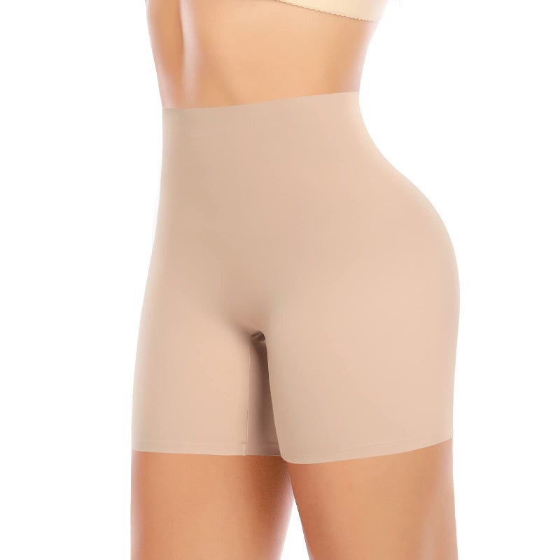 Werena Seamless Shaping Boyshorts Panties for Women Tummy Control Shapewear Under Dress Slip Shorts Underwear (#1 Long Beige-2,3XL) - Image 1