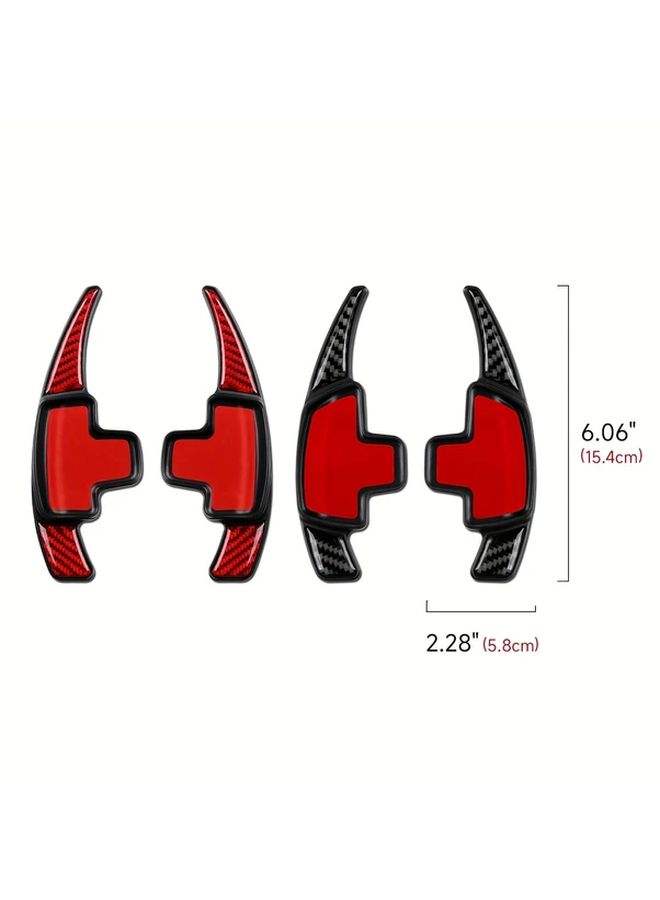 Red Carbon Fiber ABS Steering Wheel Paddle Shifter Trim Stickers For Mercedes Benz A B C E CL CLA CLS GL GLA GLK SL SLK W176 W177 W204 W205 C117 C118 C218 C219 W212 W213 X166 X156 X253 W166 R231 R172 Interior Decoration Accessories - Image 2
