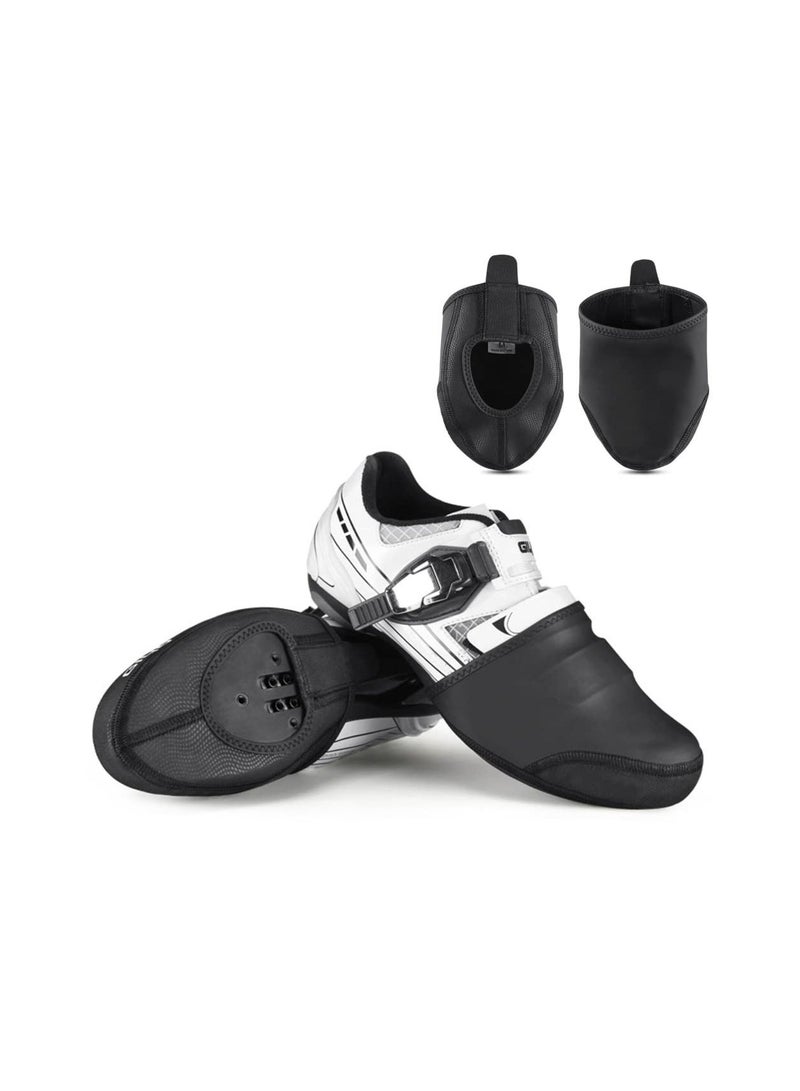 Y&D Cycling Toe Covers, 1 Pair Shoe Covers for Mountain Bike Cold Weather, Keep Feet Warm, Easy to Put, Waterproof, Wear-Resistant and Non-Slip, Winter Mtb Shoes Men Women Black (Xl-XXl) - Image 1