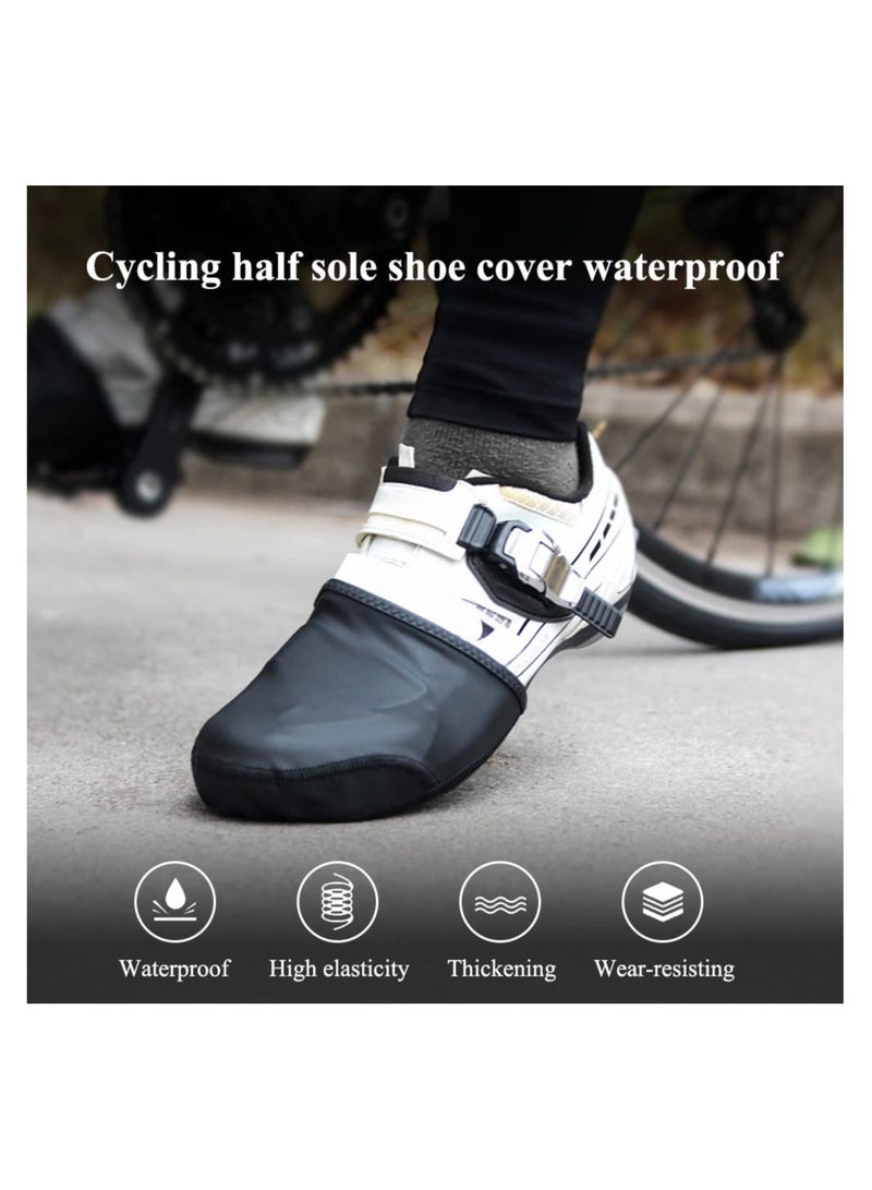 Y&D Cycling Toe Covers, 1 Pair Shoe Covers for Mountain Bike Cold Weather, Keep Feet Warm, Easy to Put, Waterproof, Wear-Resistant and Non-Slip, Winter Mtb Shoes Men Women Black (Xl-XXl) - Image 3
