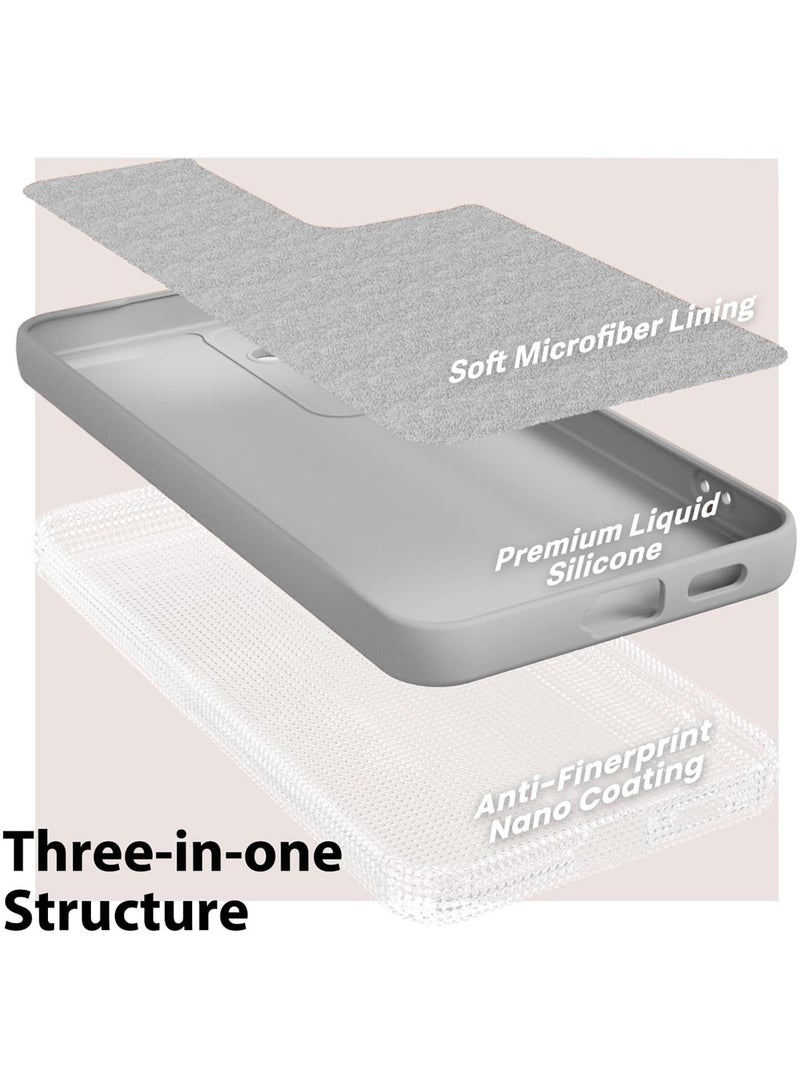 Syndee Samsung Galaxy S25 5G 2025 Syndee Series Premium Liquid Silicone Compatible With Thin Magsafe Ring Case Cover - Grey - Image 4