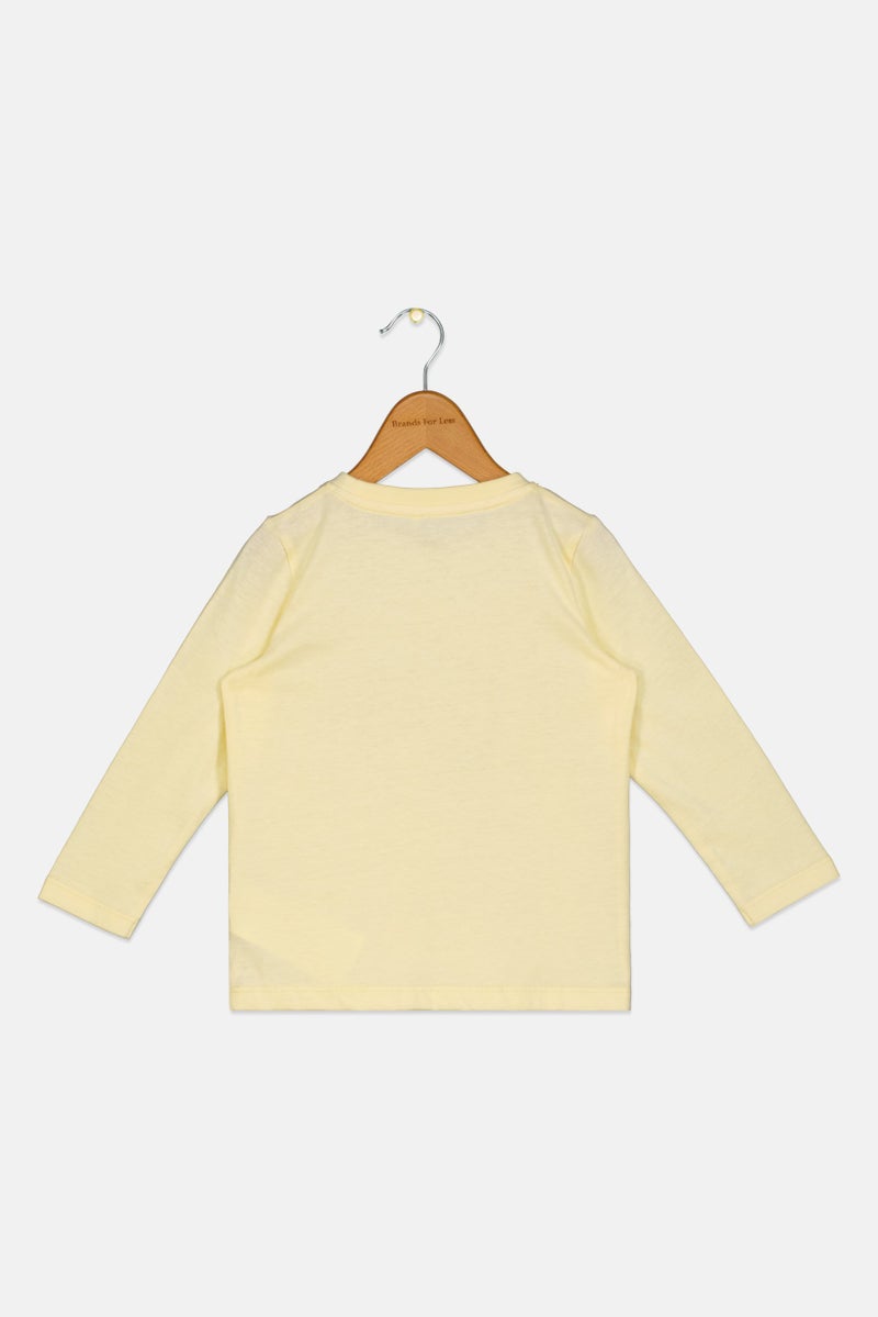 NAME IT تي شيرت قصير الأكمام للأولاد الصغار، طباعة جرافيك، أصفر فاتح - Image 2