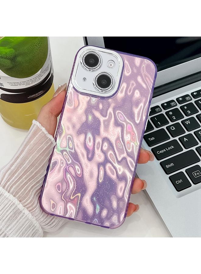 Zaboon Case For iPhone 13 Plating Glitter Texture TPU Phone Case with Lens Film - Image 1