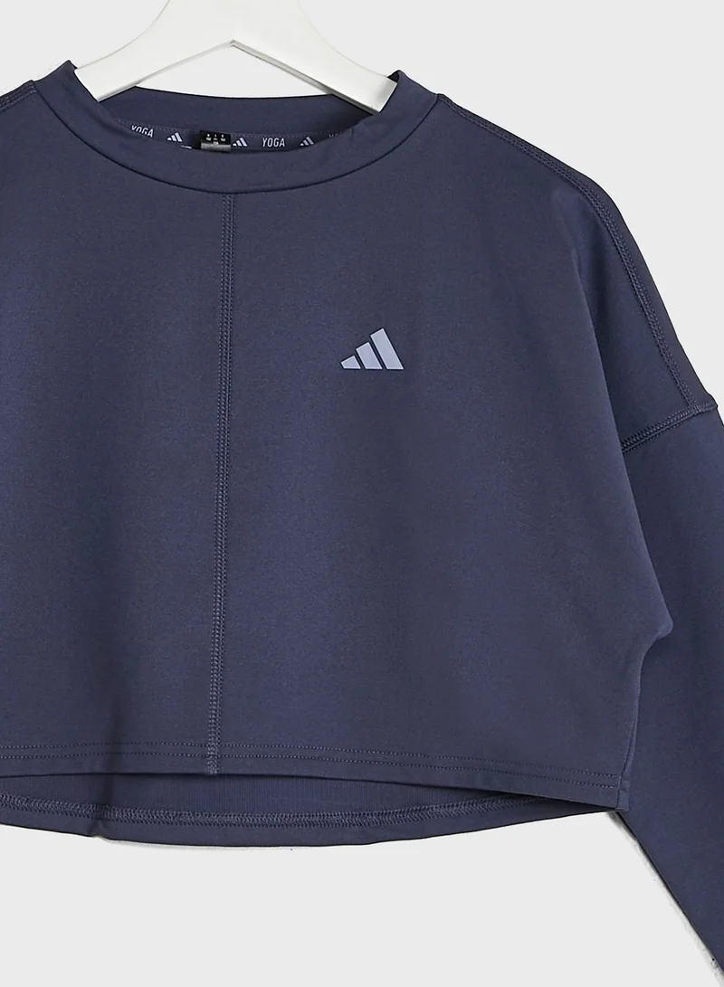 adidas سويت شيرت بشعار الماركة