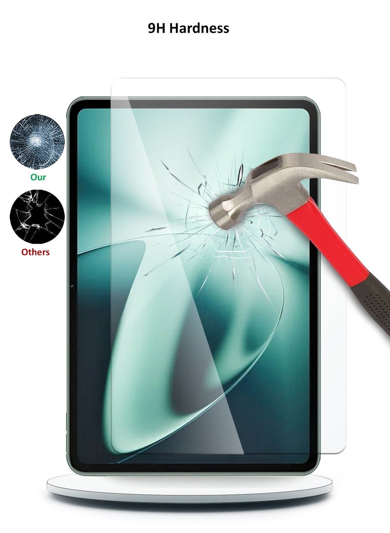 دبليو تيك واقي شاشة زجاجي بحواف منحنية من سلسلة بريميوم بغطاء كامل لجهاز OnePlus Pad 2023 شفاف - Image 3