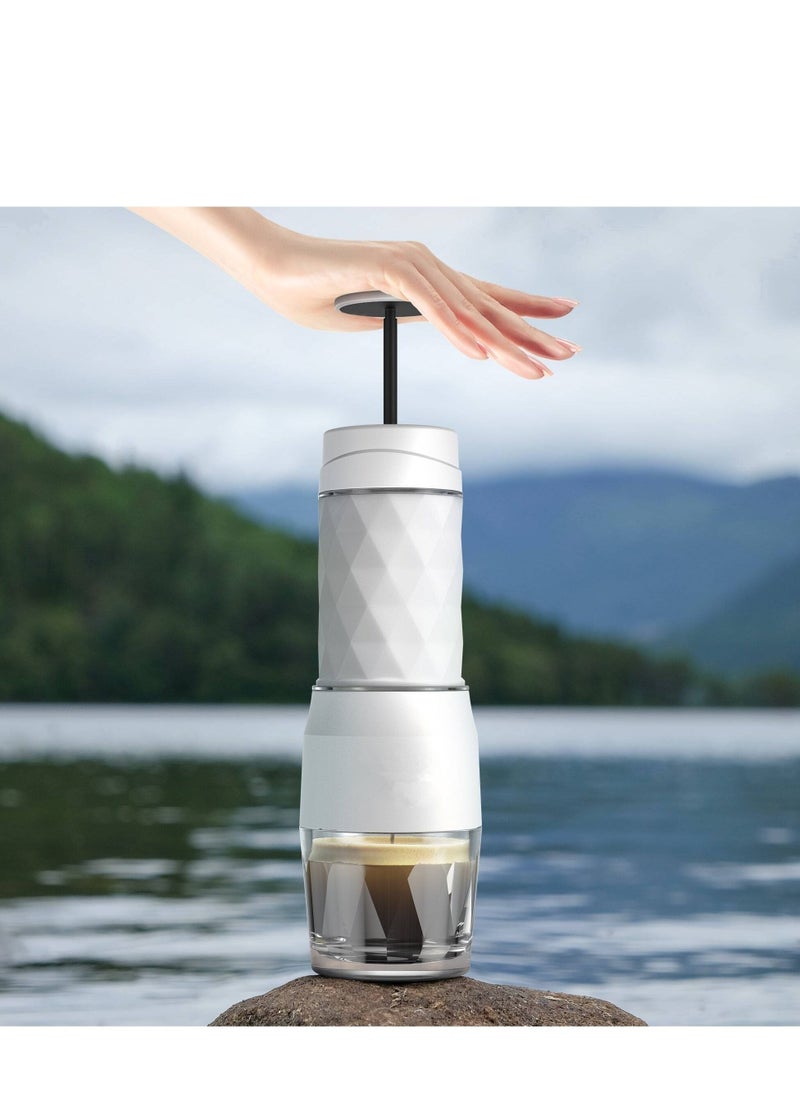 Portable Coffee Maker Espresso Machine Hand Press Capsule Ground Coffee Brewer Portable For Travel and Picnic