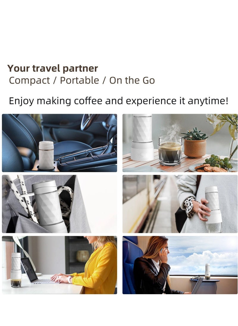 Portable Coffee Maker Espresso Machine Hand Press Capsule Ground Coffee Brewer Portable For Travel and Picnic