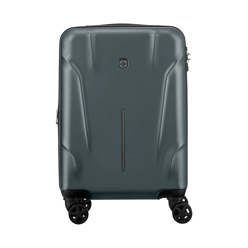 Wenger Ryon 54cm Hard Cabin Luggage with Double Spinner Wheels, Lightweight Expandable Design & TSA Lock - Shark