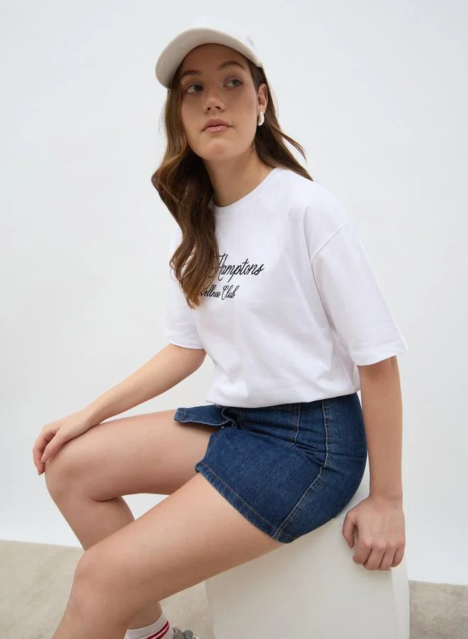 Styli Styli Slogan Print Oversized T-Shirt