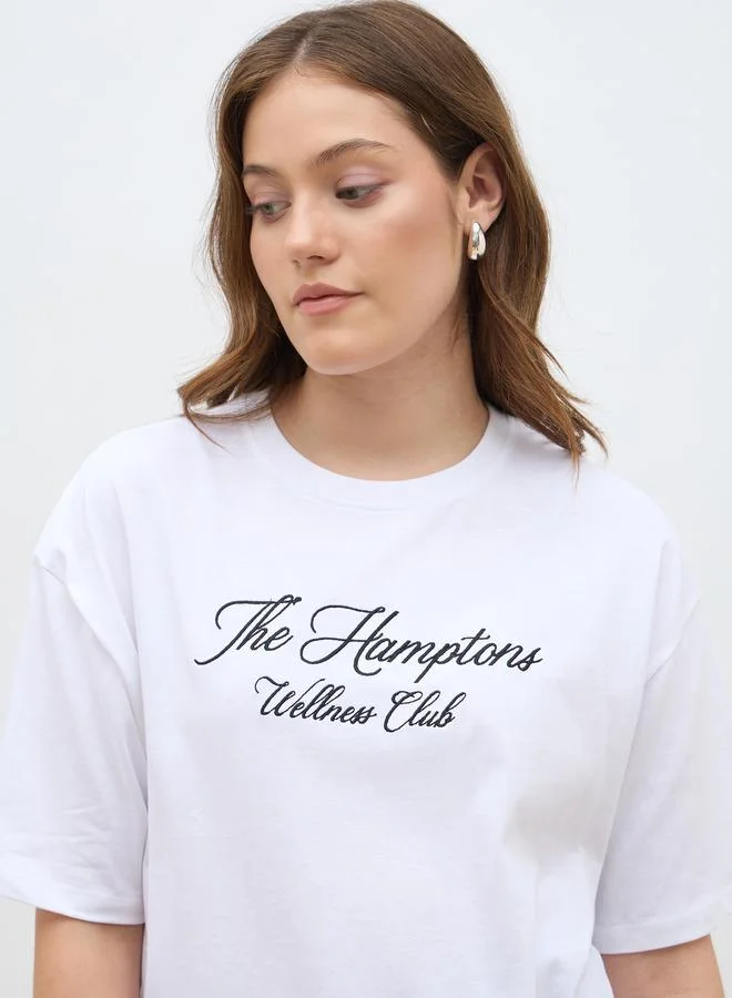 Styli Styli Slogan Print Oversized T-Shirt