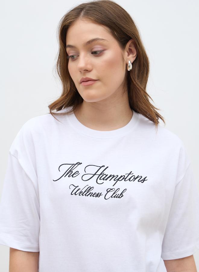 Styli Slogan Print Oversized T-Shirt - Image 4