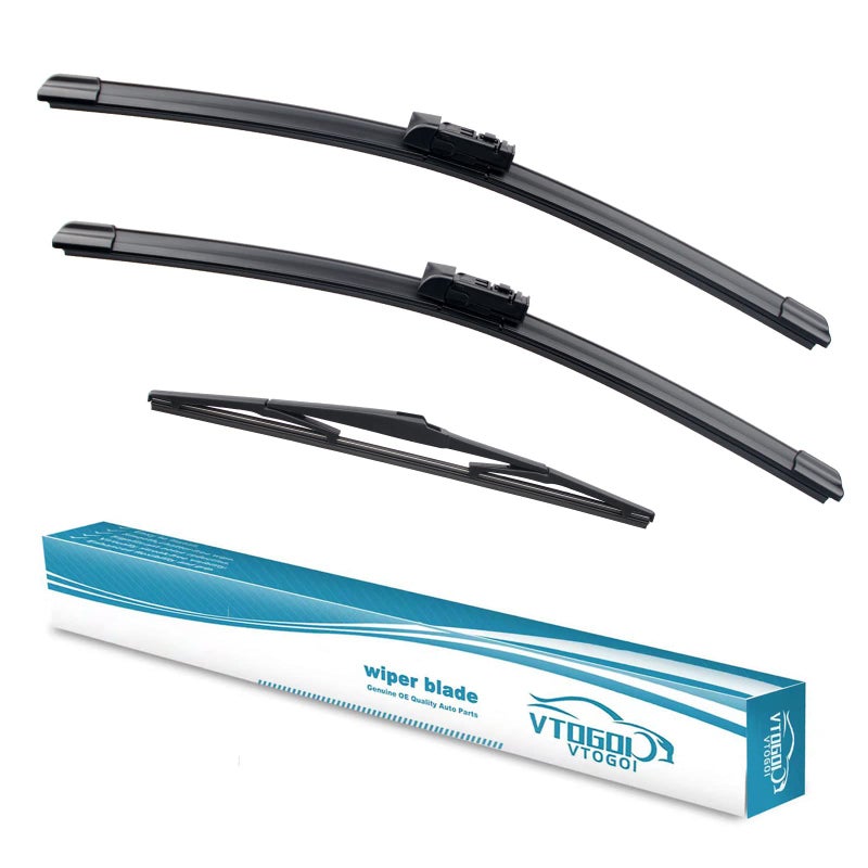 VTOGOI OEM Windshield Wiper Blades Replacement for Mazda CX5 CX9 CX5 CX9 2017 2018 2019 2020 2021 2022 2023 2024 2025 All Weather Original Factory Quality Front Rear Wipers Set 241814 Pack of 3 - Image 2