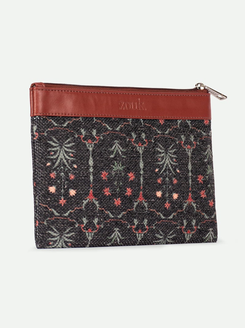 ZOUK Classic Utility Pouch | Travel Organizer Pouch | Multipurpose Makeup Pouch Bag for Daily Use & Travel |Aesthetic & Water-Resistant | Taj Guldasta - Image 2