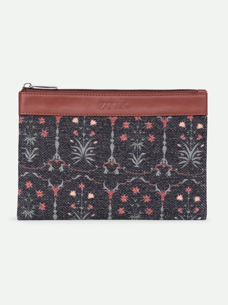 ZOUK Classic Utility Pouch | Travel Organizer Pouch | Multipurpose Makeup Pouch Bag for Daily Use & Travel |Aesthetic & Water-Resistant | Taj Guldasta - Image 3