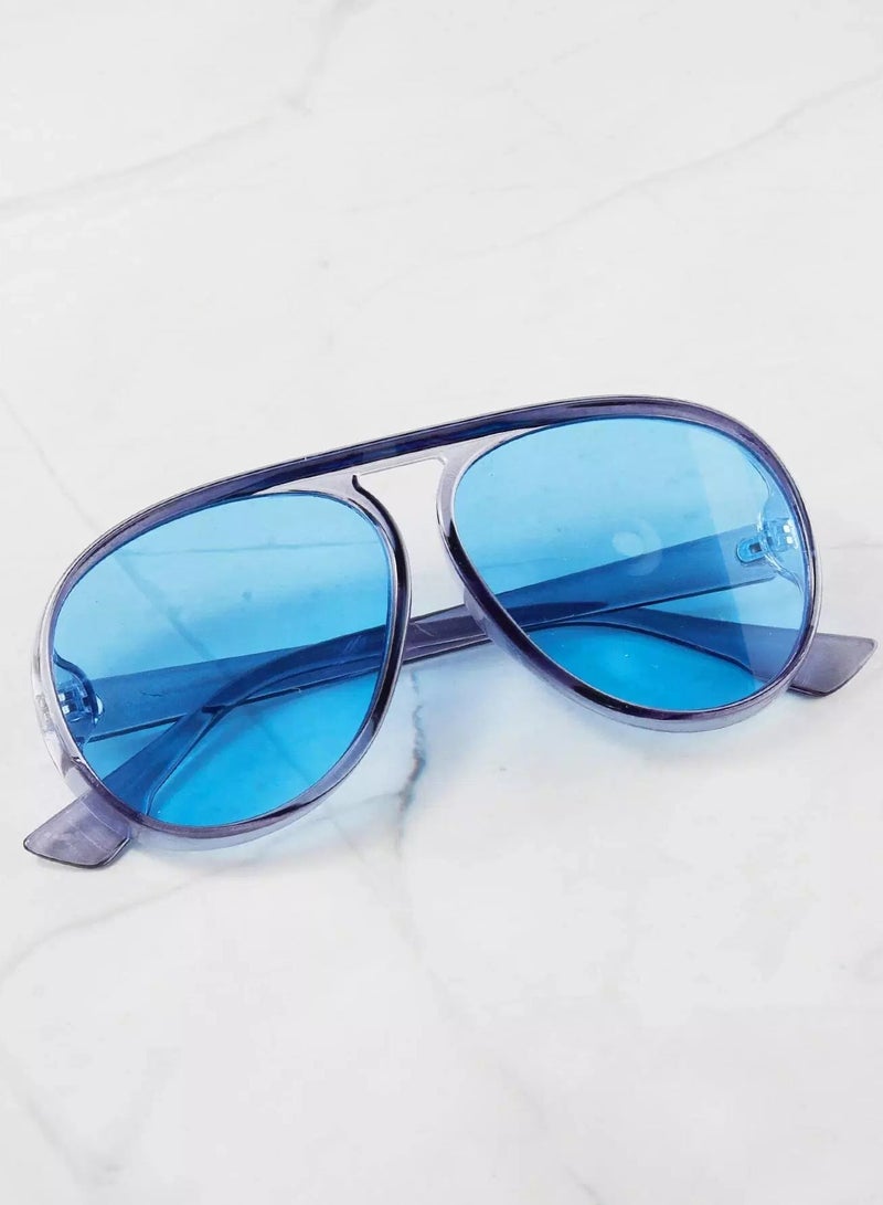 Generic Flat Top Aviator Sunglasses - Image 1
