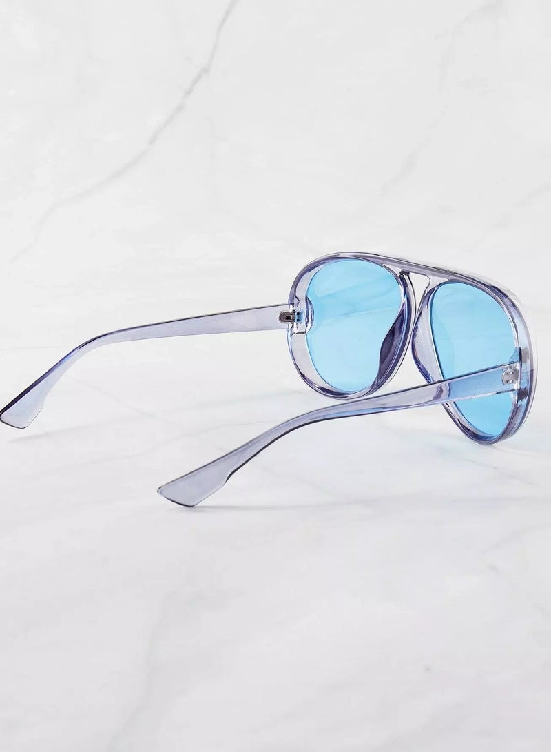 Generic Flat Top Aviator Sunglasses - Image 3