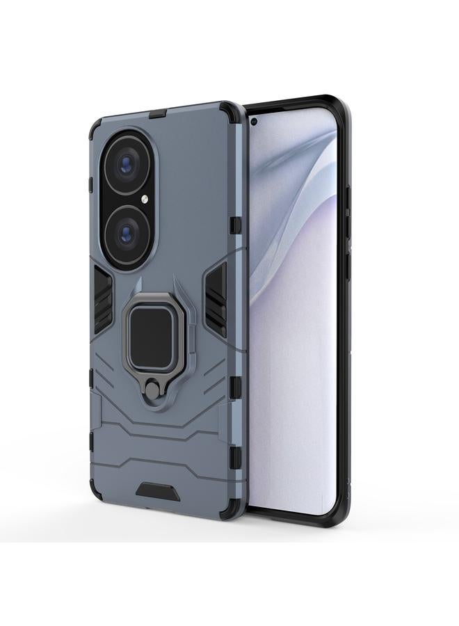 زبون جراب لهاتف Huawei P50 Pro PC + جراب واقٍ مقاوم للصدمات من مادة TPU مع حامل حلقي مغناطيسي - Image 1