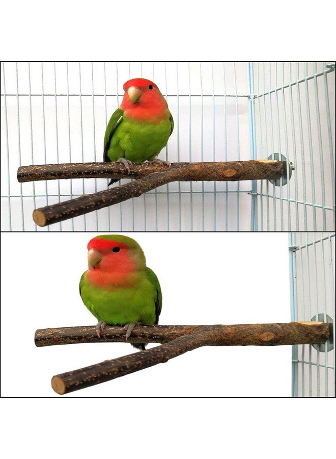 kathson 8 PCS Natural Bird Wood Perch Parakeet Standing Toy Sticks Parrot Paw Grinding Branches Cockatiels Cage Chewable Accessories for Conures Macaws Finches - Image 5