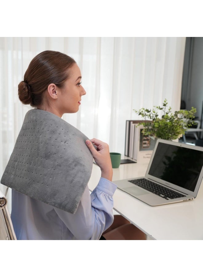 وسادة تدفئة كهربائية XL – 12 × 24 بوصة – 10 إعدادات حرارة لتخفيف آلام الظهر، الرقبة والكتفين – قابلة للغسيل – مثالية لتقلصات الدورة الشهرية والاسترخاء اليومي - Image 4