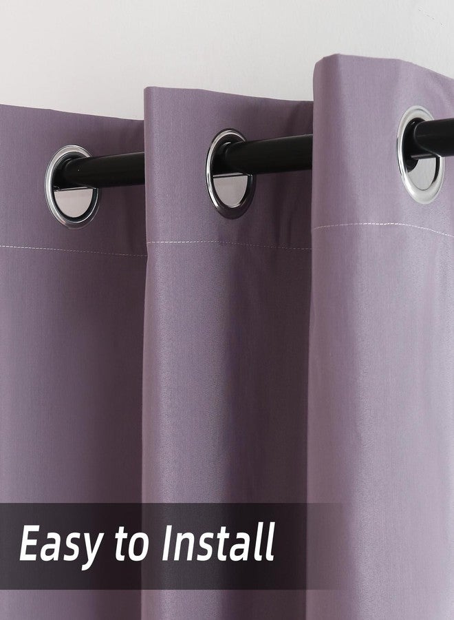 TMLTCOR 100% Purple Blackout Curtains for Bedroom,Black Out Curtains 84 Inch Long,Room Darkening Curtains for Living Room,Long Curtains Bedroom Curtains,Living Room Curtains,Thin Curtains,38 Wide - Image 5