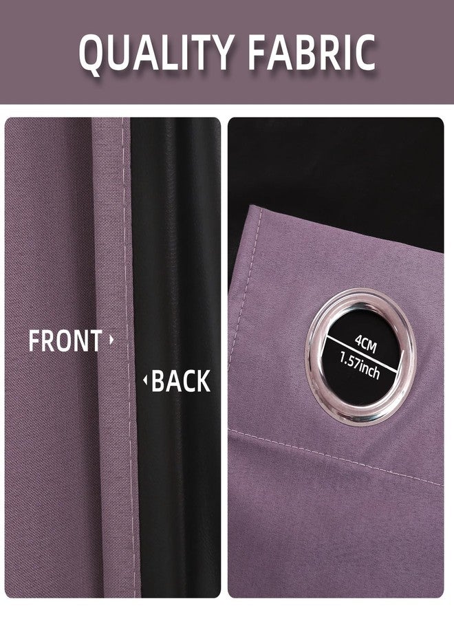 TMLTCOR 100% Purple Blackout Curtains for Bedroom,Black Out Curtains 84 Inch Long,Room Darkening Curtains for Living Room,Long Curtains Bedroom Curtains,Living Room Curtains,Thin Curtains,38 Wide - Image 4