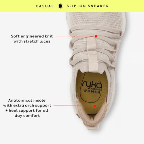 Ryka Womens Jumpstart Lace Slip On Sneaker French Beige 7.5 M - Image 2